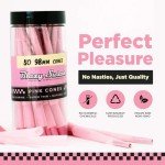 Blazy Pink Cones 50ct Pack | Pink Rolling Cones | Vegan & Smooth Burning | Blazy Susan Quality Smoking Accessories