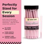 Blazy Pink Cones 50ct Pack | Pink Rolling Cones | Vegan & Smooth Burning | Blazy Susan Quality Smoking Accessories