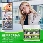 cukypik Hemp Cream Maximum Strength 8.5oz - Hemp Oil & Arnica Cream, for Shoulder Hip Neck Knee & Back，All Natural Cream - Instant Menthol cream