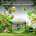 cukypik Hemp Cream Maximum Strength 8.5oz - Hemp Oil & Arnica Cream, for Shoulder Hip Neck Knee & Back，All Natural Cream - Instant Menthol cream