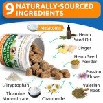 BARK&SPARK Advanced Calming Hemp Treats for Dogs - Hemp Oil + Melatonin - Anxiety Relief - Separation Aid - Stress Relief During Fireworks, Storms, Thunder - Aggressive Behavior, Barking - 60Chews