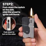 Morisk Torch Lighter Switchable Soft/Jet Flame, Butane Pipe Lighter Refillable with Lockable Function, Cool Foldable Lighters Unique Gift for Men(Butane Not Included)