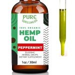 Organic Hemp Seed Oil (4 Oz), Peppermint Flavor, High Potency 30,000 mg - Helps in Natural Relief, Sleep, Relaxation & Mood, Transparent Hemp Oil Dosage, Non-Habit Forming - Non-GMO, Vegan