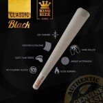 RAW Black Cones King Size - 100 Pack - Slow Burning Pre Rolled Cones Pressed Extra Fine for Thin, Naturally Translucent Paper with Tips & Packing Tubes Included