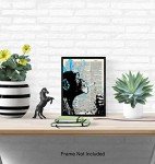 Weed Smoking Chimp - Dope Wall Art Decor - Marijuana Decor - Pothead Cannabis Gifts for Men - Dorm Room, Man Cave Artwork - Chimp Smoking Marijuana - Stoner Room Print - 8x10 Poster