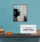 Weed Smoking Chimp - Dope Wall Art Decor - Marijuana Decor - Pothead Cannabis Gifts for Men - Dorm Room, Man Cave Artwork - Chimp Smoking Marijuana - Stoner Room Print - 8x10 Poster