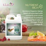 Organic Verdana Virgin Hemp Seed Oil – Unrefined Canadian Cold Pressed Oil – Non-GMO, Kosher Food Grade and Organic – 32 Fl Oz