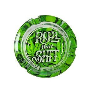 Pot Leaf Weed Cigarette Ashtray for Outdoors and Indoors Use… green