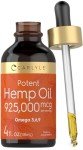 Carlyle Hemp Seed Oil 925000 mcg | Vegetarian, Non-GMO, Gluten Free | Cold Pressed