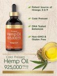 Carlyle Hemp Seed Oil 925000 mcg | Vegetarian, Non-GMO, Gluten Free | Cold Pressed