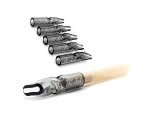 5PCS Reusable W'cked Glass Filter Tips for Pre Rolled Rolling Paper Cones, Slim Cigarettes, Glass Rolling Tip Mouthpieces (Black)