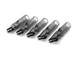 5PCS Reusable W'cked Glass Filter Tips for Pre Rolled Rolling Paper Cones, Slim Cigarettes, Glass Rolling Tip Mouthpieces (Black)