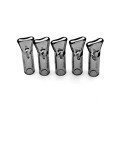 5PCS Reusable W'cked Glass Filter Tips for Pre Rolled Rolling Paper Cones, Slim Cigarettes, Glass Rolling Tip Mouthpieces (Black)