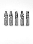 5PCS Reusable W'cked Glass Filter Tips for Pre Rolled Rolling Paper Cones, Slim Cigarettes, Glass Rolling Tip Mouthpieces (Black)