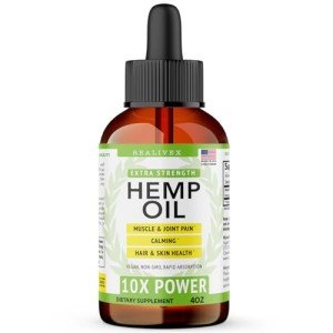 Super Natural Goods Hemp Oil - Maximum Strength Hemp Seed Oil for Relief & Relaxation - Vegan, Sugar Free, Additive Free - 4oz