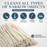 (200) Lova Pipe Cleaners Bulk (Hard Bristle) Easily Cleans, Glass Pipe Cleaner for Cleaning, Arts and Crafts, Glass Pipes, Pipecleaners, Chenille Stems, (6 Inchs), 100% Cotton, Steel Wire, White
