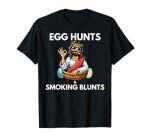 Easter 420 2025 Blunt Stoner Cannabis Weed Design Unisex-Adults T-Shirt Black Small Crew Neck Short Sleeve Modern Novelty Humor Gift T-Shirt