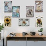 Vintage Tin Signs Weed Flower Life is Hard Cannabis Rustic Decor Retro Sign Home Kitchen Bar Cafe Club Cave Metal Sign Aluminum Poster Funny Novelty Signs Gift for Friends Family Women Man 8x12 Inch