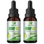 WACHRAY 2 Pack Hemp Oil Drops High Potency - Pure C02 Extraction, Vegan, Non-GMO Oil