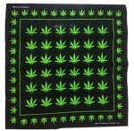 Marijuana Hemp Leaf Logo 420 Weed Bandana