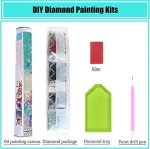 Diamond Art Painting Kit for Adults Cool Weed Neon Tie Dye Marijuana Leaf Cannabis Kits Gem Art Wall Home Decor(Canvas 11.8 x15.8inch)