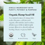 Sky Organics Organic Hemp Seed Oil for Face, 100% Pure & Cold-Pressed USDA Certified Organic to Nourish, Soothe, 8 fl. Oz.