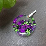 Glass Cigarette Ashtray with Colorful Pattern…
