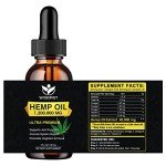 (2 Pack) Organic Hemp Oil - 100% Natural Hemp Oil Extract, Calming, Sleep, Relaxation, Immune Support, Rich in Omega 3, 6, 9 Fatty Acids, Vegan - 30mL