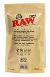 RAW Natural Unrefined Pre-Rolled Filter Tips - 1 Bag of 200 Tips