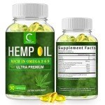 GPGP GreenPeople 100% Natural Hemp Oil Capsules - 180 Servings - Extra Strength Hemp Oil Extract for Stress, Sleep & Mood Support, Rich in Omega 3, 6, 9