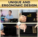 HOVANZO Premium Large Bamboo Storage Box with Combination Lock - Decorative Box Set - Large Wooden Container - Decorative Wood Box with Accessories - Wood Kit with Glass Jars