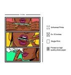 Stoner Room Decor - Dope Poster - Marijuana Decorations - African American Wall Art - African American Women, Black Woman- Pothead Cannabis Gifts - Blunt Weed Smoking Gifts - Black Art Dope Wall Print