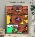 Stoner Room Decor - Dope Poster - Marijuana Decorations - African American Wall Art - African American Women, Black Woman- Pothead Cannabis Gifts - Blunt Weed Smoking Gifts - Black Art Dope Wall Print
