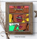 Stoner Room Decor - Dope Poster - Marijuana Decorations - African American Wall Art - African American Women, Black Woman- Pothead Cannabis Gifts - Blunt Weed Smoking Gifts - Black Art Dope Wall Print