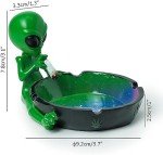 Alien Smoking Ashtray, Galaxy Inspired Alien Smoking Ashtray 4 inches, Multicolor (Alien Ashtray)