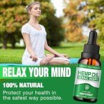 Hemp Oil High Potency - Hemp Drops Max Strength 100% Pure Natural Hemp Oils Extract - Best Edible Hemp Supplement for Adult 2 Packs