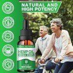 Hemp Oil High Potency - Hemp Drops Max Strength 100% Pure Natural Hemp Oils Extract - Best Edible Hemp Supplement for Adult 2 Packs