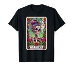 The Stoner Retro Style 420 Cannabis Weed Skeleton Tarot Card T-Shirt