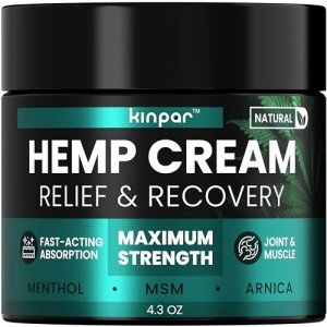 Natural Hemp Cream with Turmeric, Msm, Arnica - Hemp Cream Maximum Strength for Discomfort in Back, HIPS, Joints, Knees, Elbows - Maximum Joint Support with Hemp Oil Extract Gel - 4 oz
