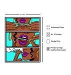 Stoner Room Decor - Dope Posters - Marijuana Decorations - Pothead Gifts - African American Women, Black Woman - Blunt Weed Smoking Gifts - Black Wall Art - Dope Wall Art - Cannabis Art