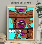 Stoner Room Decor - Dope Posters - Marijuana Decorations - Pothead Gifts - African American Women, Black Woman - Blunt Weed Smoking Gifts - Black Wall Art - Dope Wall Art - Cannabis Art