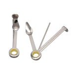 3-In-1 Pipe Scraper Set for Tobacco Pipe Folding Cleaning Ashtray Accessories, silver