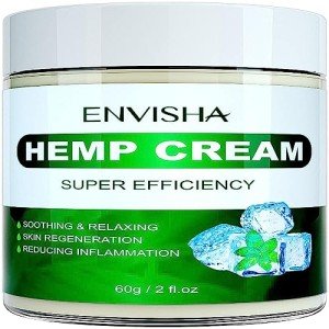 ENVISHA Hemp Cream - For Men and Women - Hydrating and Moisturizing - Body Cream for Skin - 2 oz