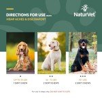NaturVet Hemp Aches & Discomfort Plus Hemp Seed for Dogs, 60 ct Soft Chews, Made in The USA