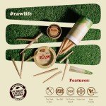 RAW Cones 1 1/4 Size: 50 Pack Patented Slow Burning Pre Rolled Rolling Papers & Tips, Classic Raw Paper, 84mm