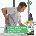 (3 Pack) Hemp Oil Drops High Potency - Maximum Strength Natural Hemp Seed Oil for Focus Calm, Mood - with C02 Extraction, Vegan, Non-GMO Hemp Tincture