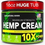 Hemp Cream Maximum Strength (16 oz) Hemp Oil & Arnica, Soothes Discomfort on Joint Muscle Shoulder Hip Neck Knee & Back Support, All Natural Relief Cream Made in USA, Instant Lotion Menthol Rub