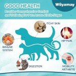 Woyamay Hemp Oil for Dogs and Cats - Hemp Oil Drops Rich in Omega 3, 6, 9 and Organic Extract Helps Pets with Аnxiеty, Pаin, Strеss, Slееp, Аrthritis, Sеizures Rеlief, Pets Calming Treat-1 Pack