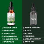 Hemp Oil Organic Premium - 2,800,000 Maximum Strength - 100% Natural Hemp Drops Tincture - Hemp Oils with Vegan 014626