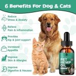 (2 Pack) Hemp Oil for Dogs and Cats - Helps Pets with Anxiety, Pain, Stress, Arthritis, Seizures Relief - Hip Joint Health - Calming Treat - Organic Pet Hemp Oil Drops
